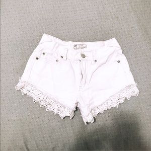 Free People white shorts